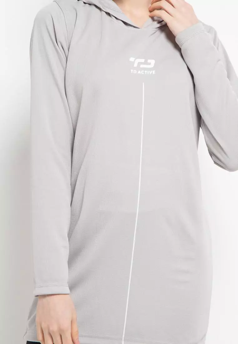 Td Active LS018 Baju Senam Muslim Hoodie