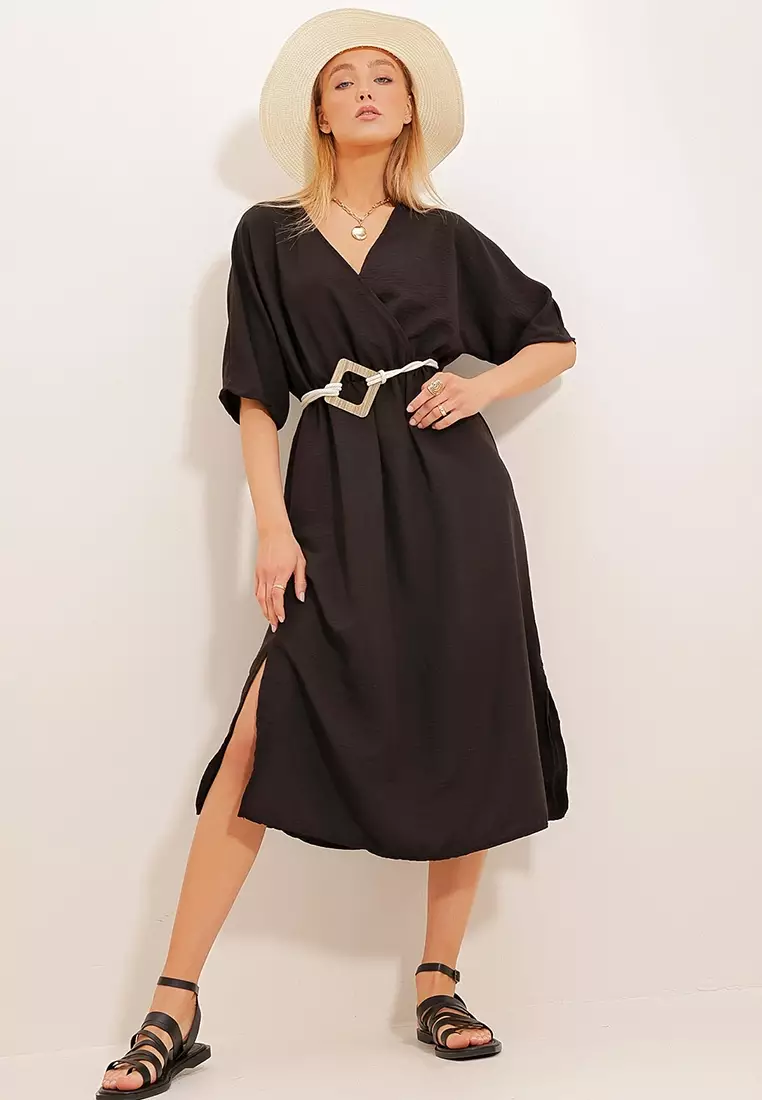 Alacati Wrap Belted Dress 2024 | Buy Alacati Online | ZALORA Hong Kong