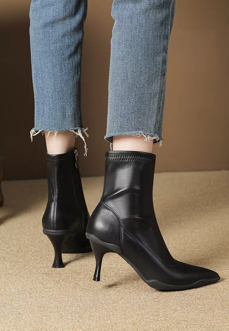 Buy Twenty Eight Shoes 6CM Pointed Zipper Ankle Boots XJ2352-1