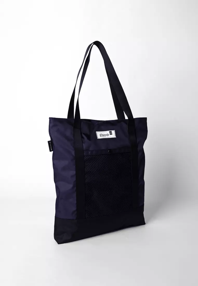 Pamole Totebag Tas Wanita Pria Penutup Resleting - Reta Series - Navy