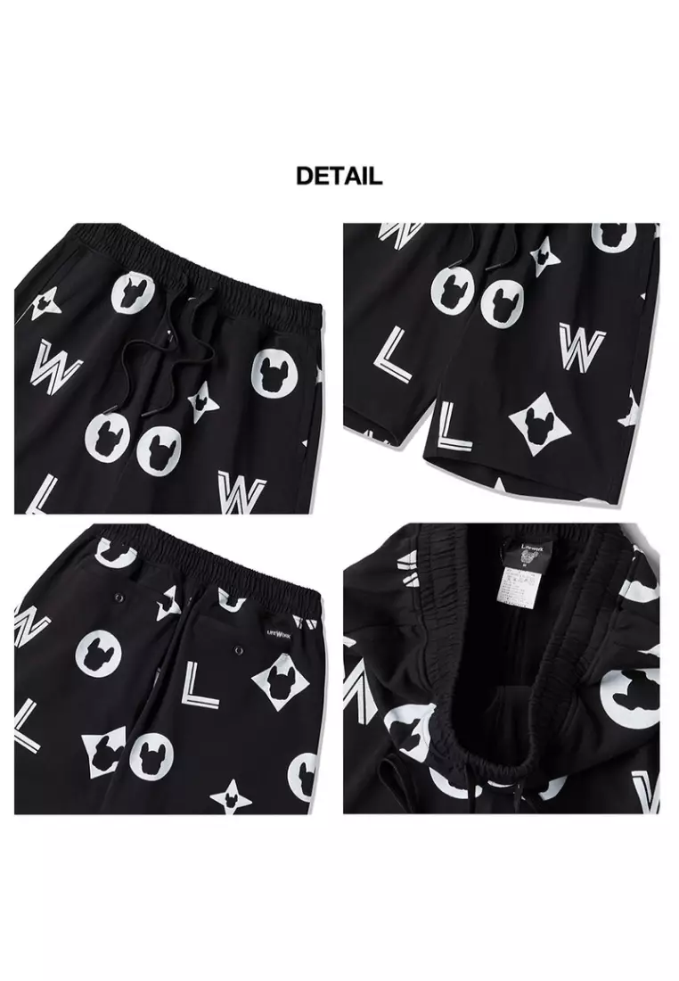 Monogram LW Short Pants -Black