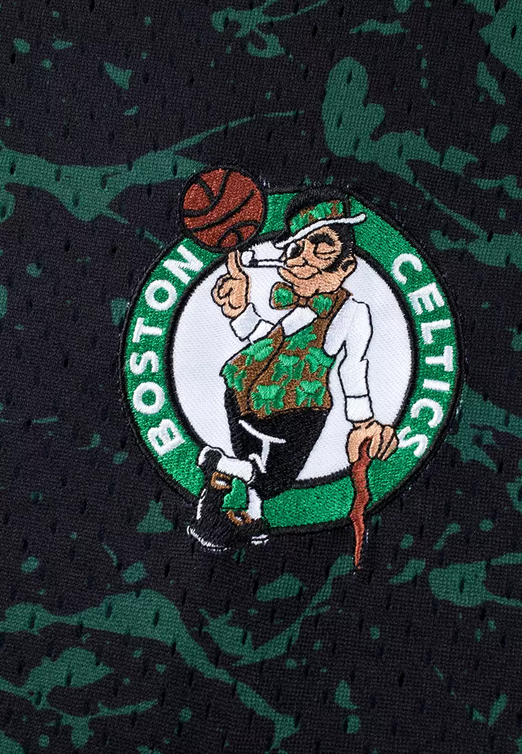 Drops All Over Print Team Boston Celtics Regular Fit Mens Basketball Shorts