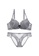 W.Excellence grey Premium Gray Lace Lingerie Set (Bra and Underwear) 8BDBEUS24C62C9GS_1