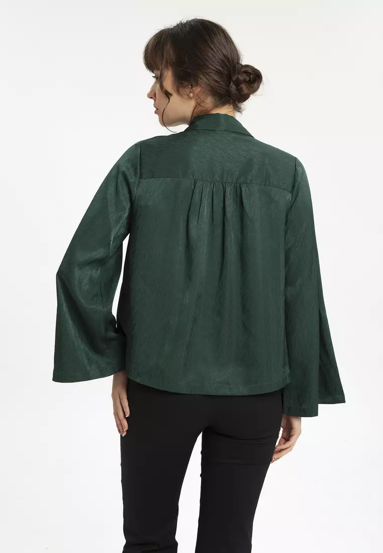 Minimal Dakota Blouse Winter Green