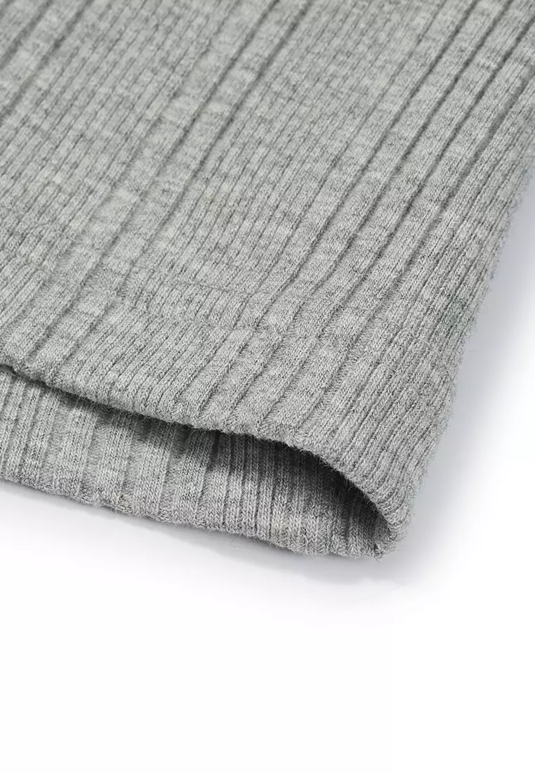 女裝鳶尾花 LOGO 暗紋提花短版長袖 POLO 衫