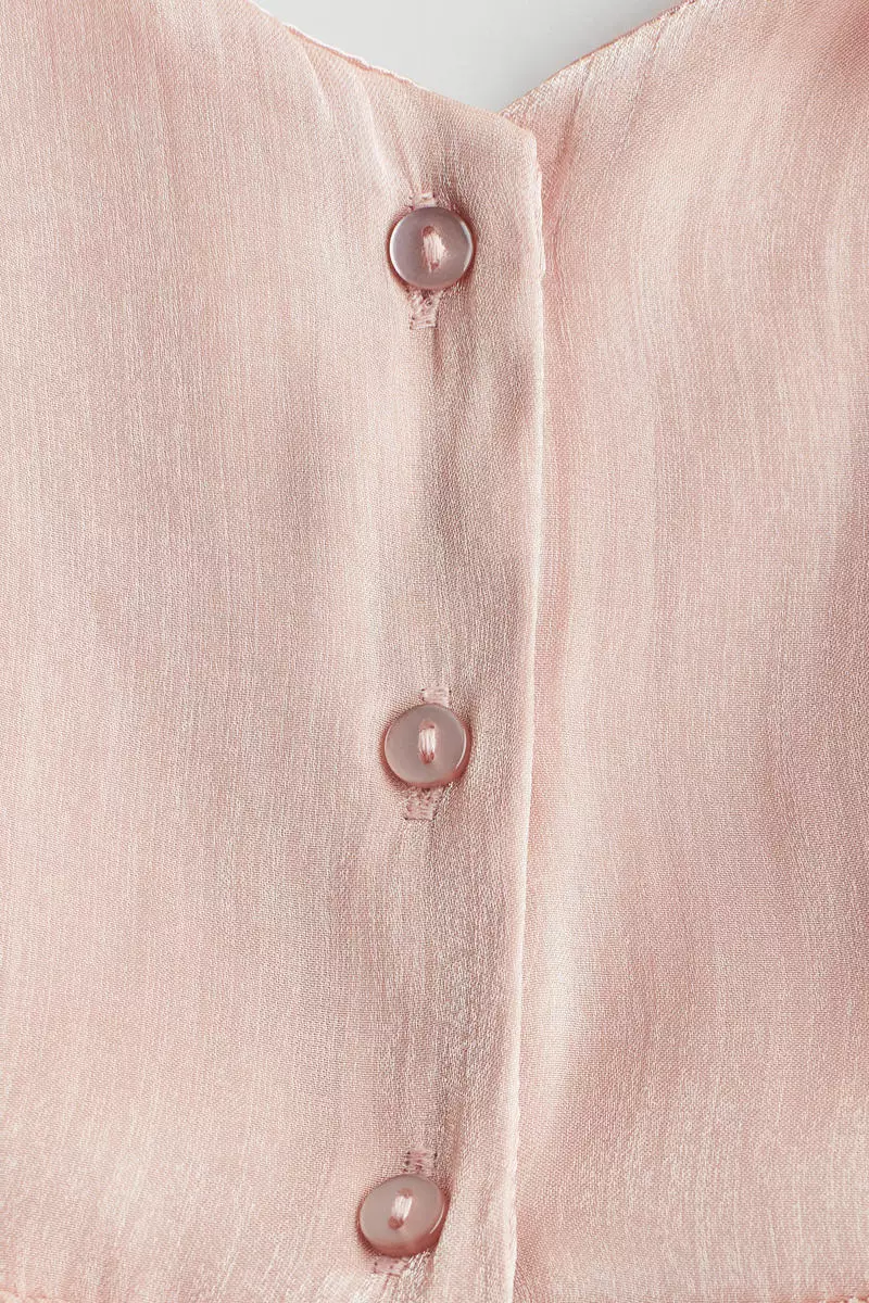 Bow-detail organza dress