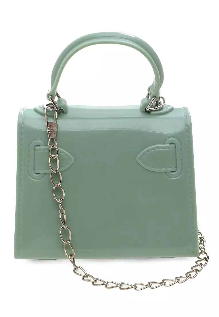 Tas Mini Tali Rantai Slingbags Jelly Design Cute Elegant Wanita - Green
