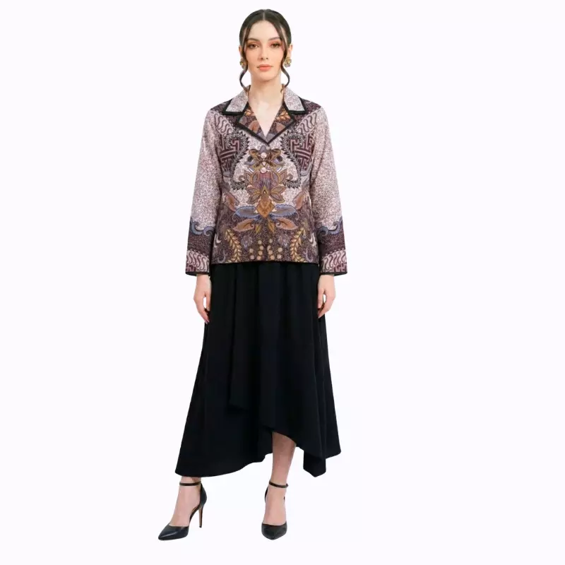 Blazer Batik Wanita - Bhatara Batik Kirei - Atasan Batik Modern Lengan Panjang