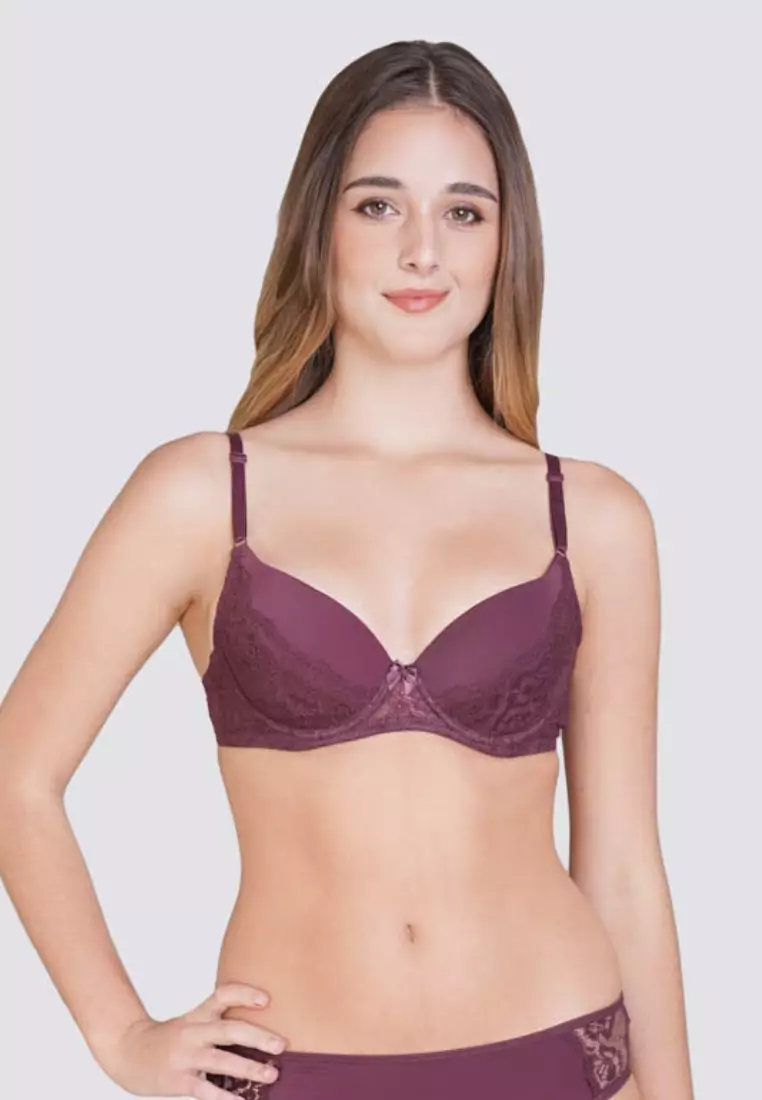 Buy Barbizon Elegant Sangria Blossoms Full Cup Bra With Underwire Women  Underwear 2024 Online
