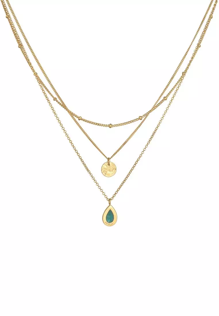 White gold layered necklace hot sale