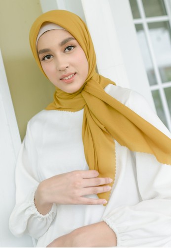 Lozy Hijab yellow Haraa Voal Mustard C9116AAC10D09CGS_1