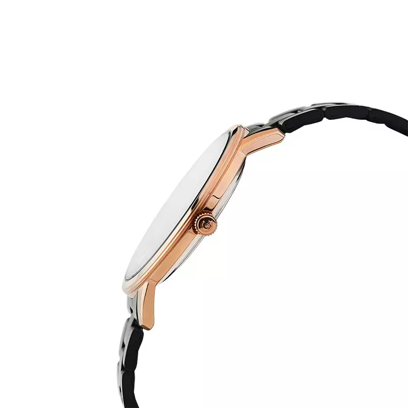 Jam Tangan Pria Alexandre Christie Classic Slim AC 8689 MH BBRBA Men Black Dial Black Stainless Steel Strap