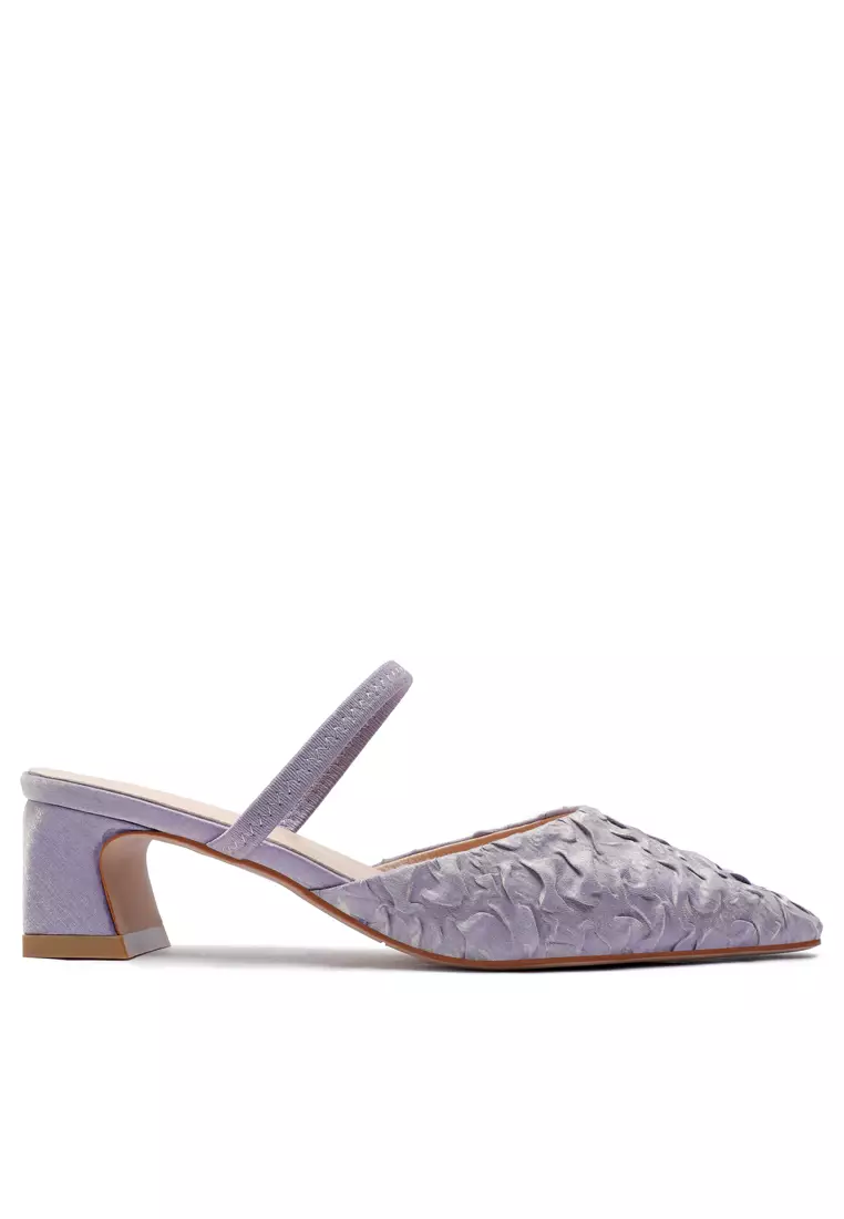 Discount on Twenty Eight Shoes  shoes - SKU: Pleated Pointed Toe Mules 149-3