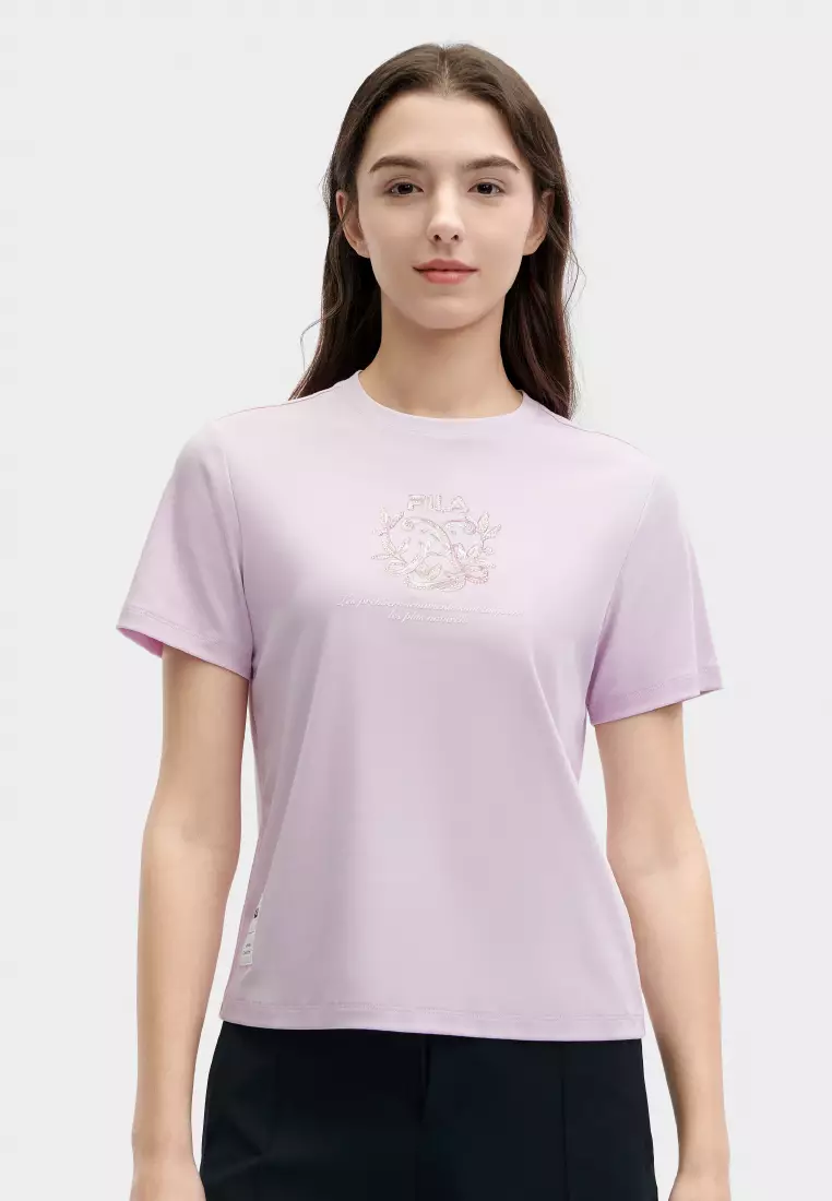 Fila t shirt womens purple on sale