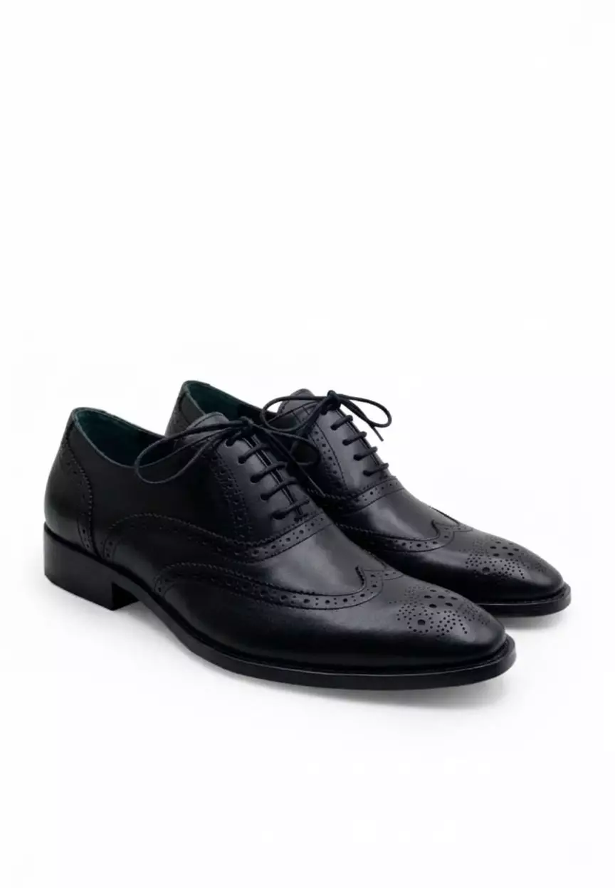 Diego Men Dress Oxford Shoes Derby Brogue Lace up Cow Leather