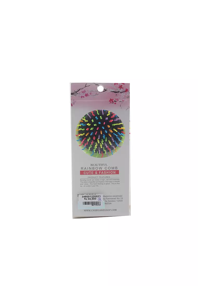 L.Blend Rainbow Hair Comb Geometric Pattern Type Q Green