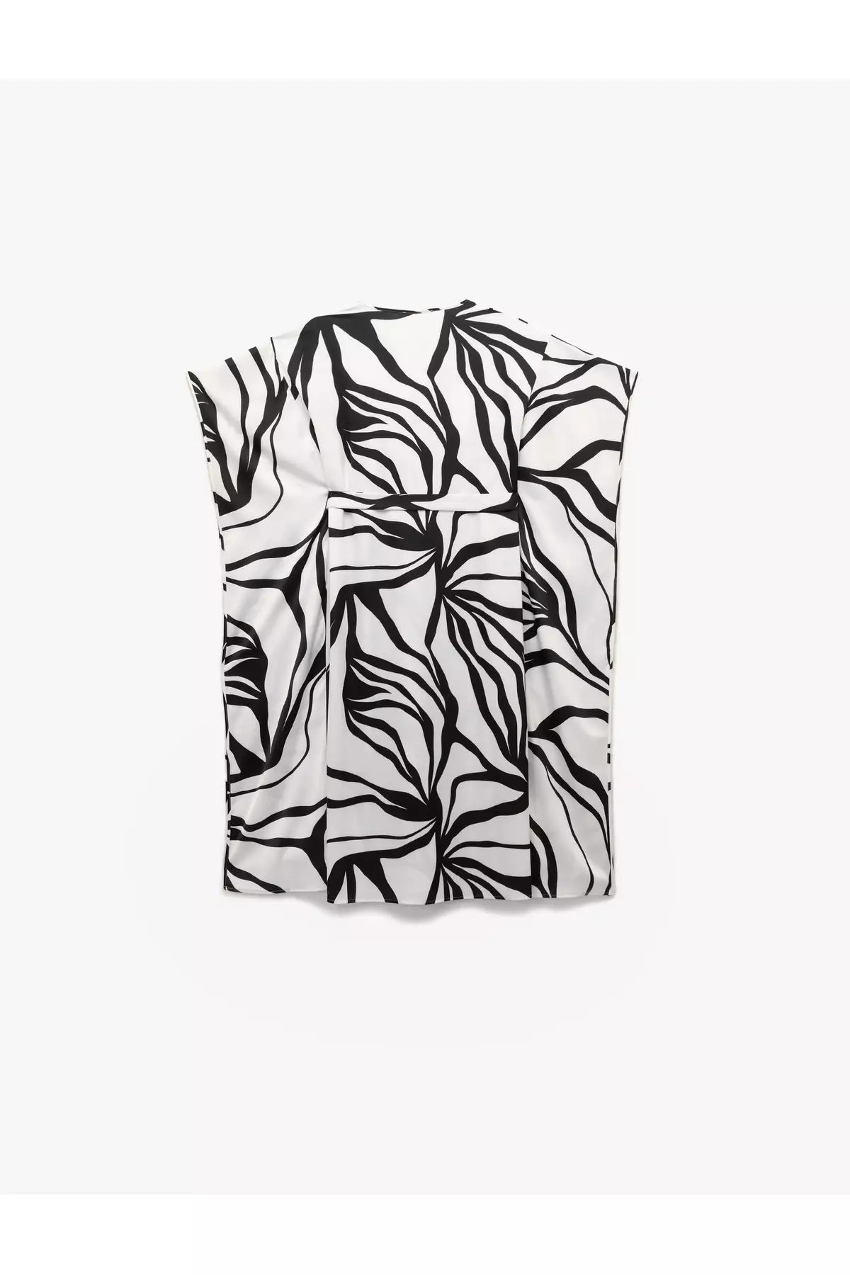 Sash Detail Flowy Half Bat Sleeve V Neck Long Satin Floral Dress