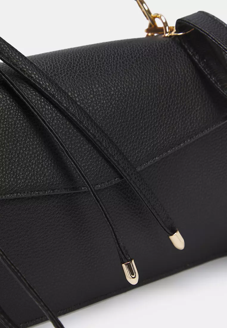 Black Cross Strap Mini City Shoulder Bag Takss25Oc00007