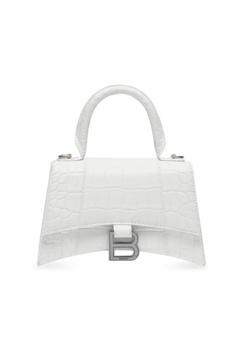 balenciaga hourglass white bag