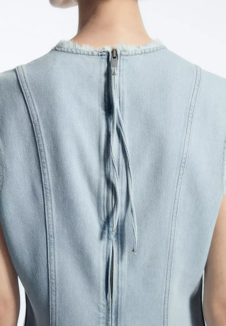 Panelled Denim Mini Dress