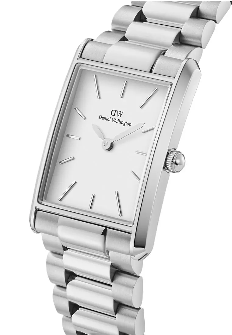 Bound 32x22mm 3-link Silver - WhiteDial - Fashion Watch for women - Stainless Steel Strap Watch - Female Watch - DW Official - Authentic Jam Tangan perempuan