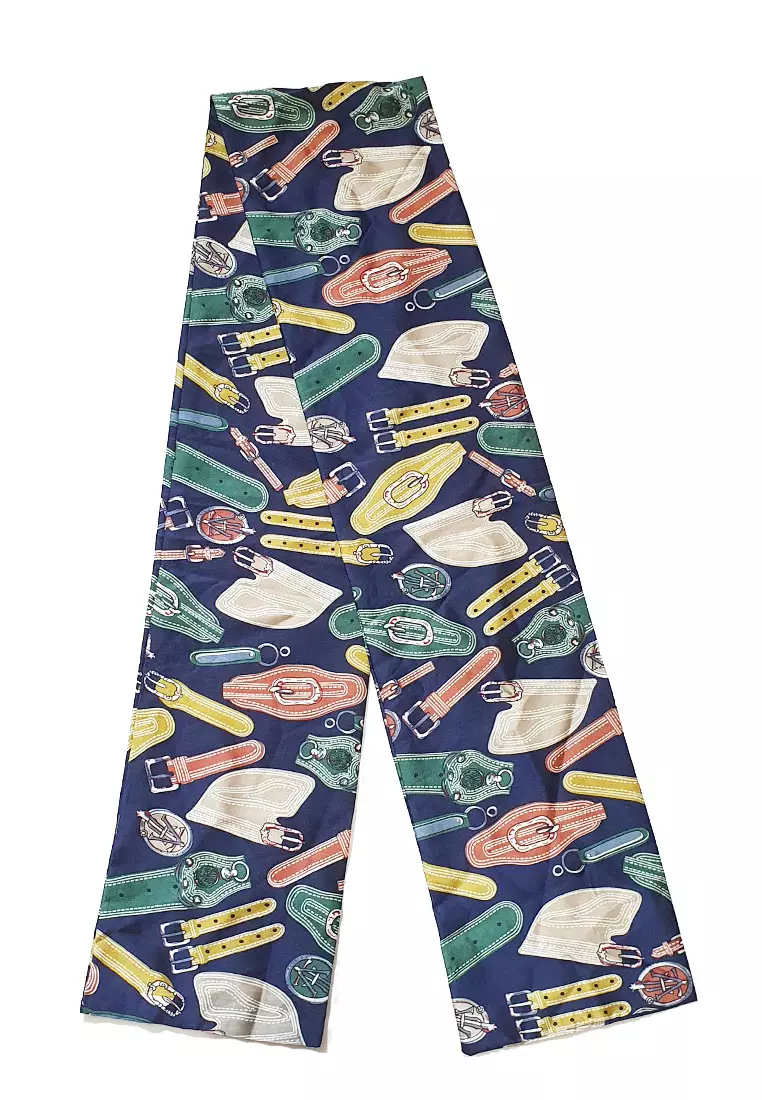 Belts Silky Feel Skinny Scarf Multi