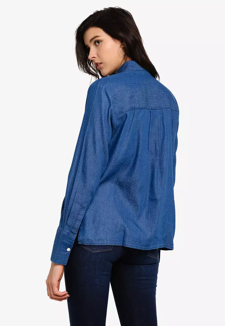 Box Cut Denim Shirt