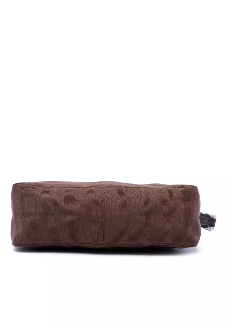 Pre-Loved Fendi Zebra Print Canvas Pochette