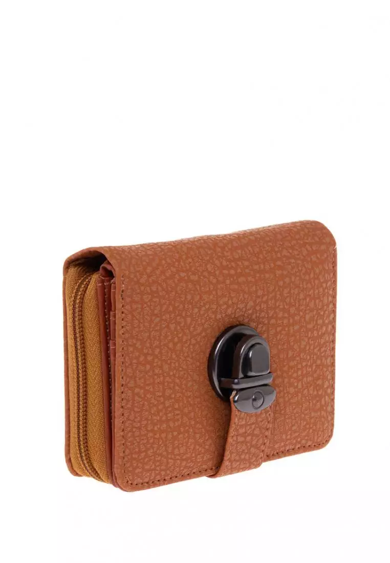 Beril Dompet Wanita Design Simple Card Wallet Premium Quality - Mocca