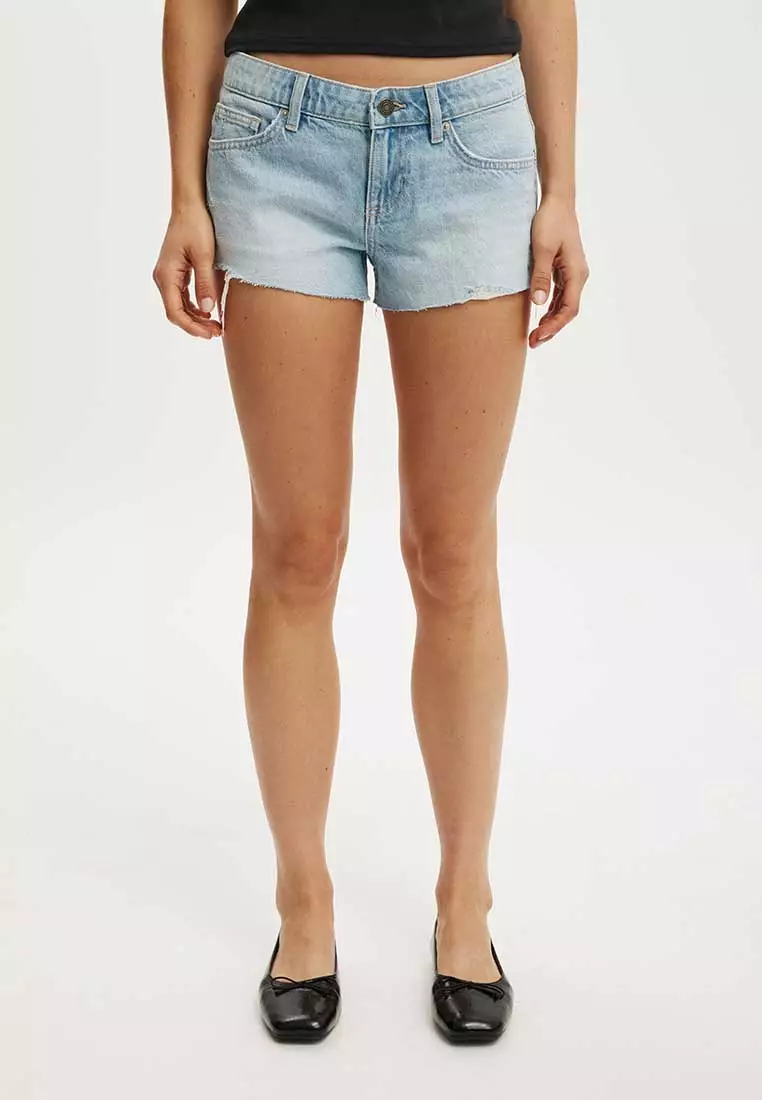 Micro Low Denim Shorts