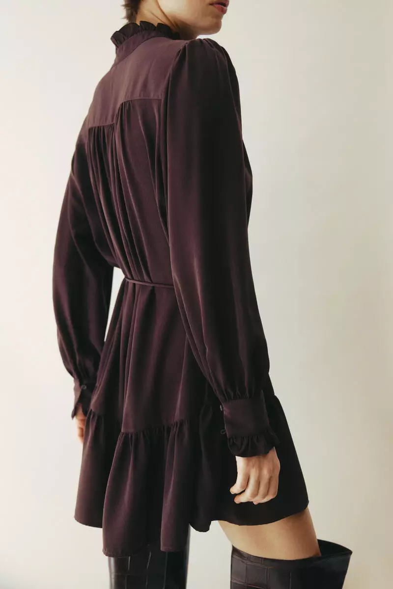 Frill-trimmed dress