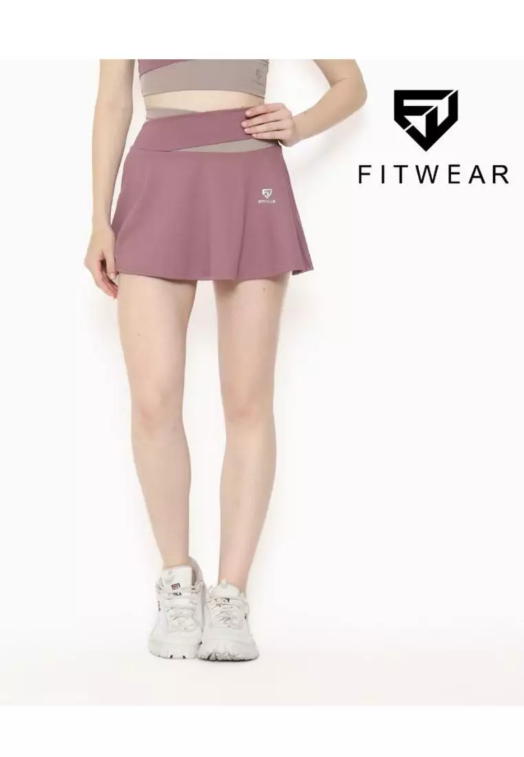 Fitwear - [SKORT] Rok + Inner Olahraga Wanita HARLEY 2TONE SKIRT - PURPLE+LATTE
