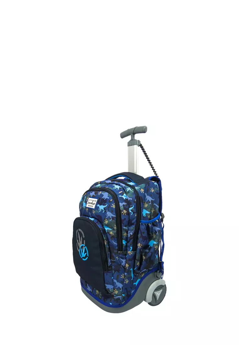 Trolley Zaino 2in1 Fit Seven Pinkshade Blu 35L - Trasformabile Con Barra Telescopica