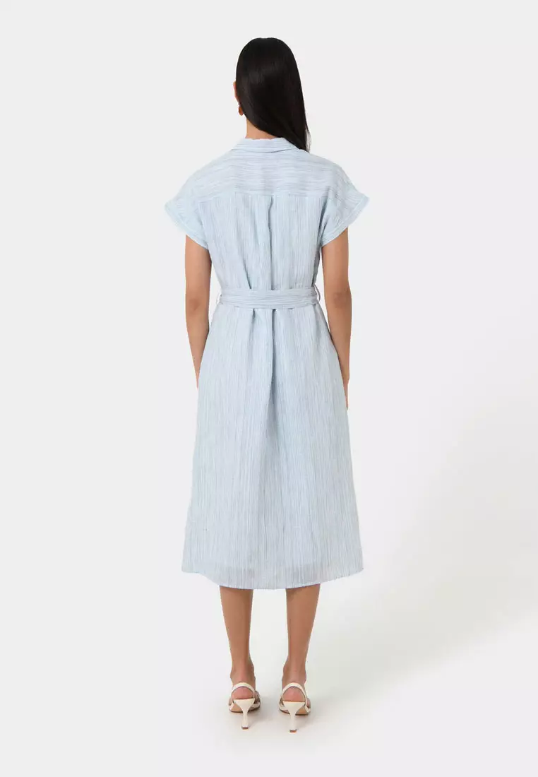 Paris Linen Midi Dress