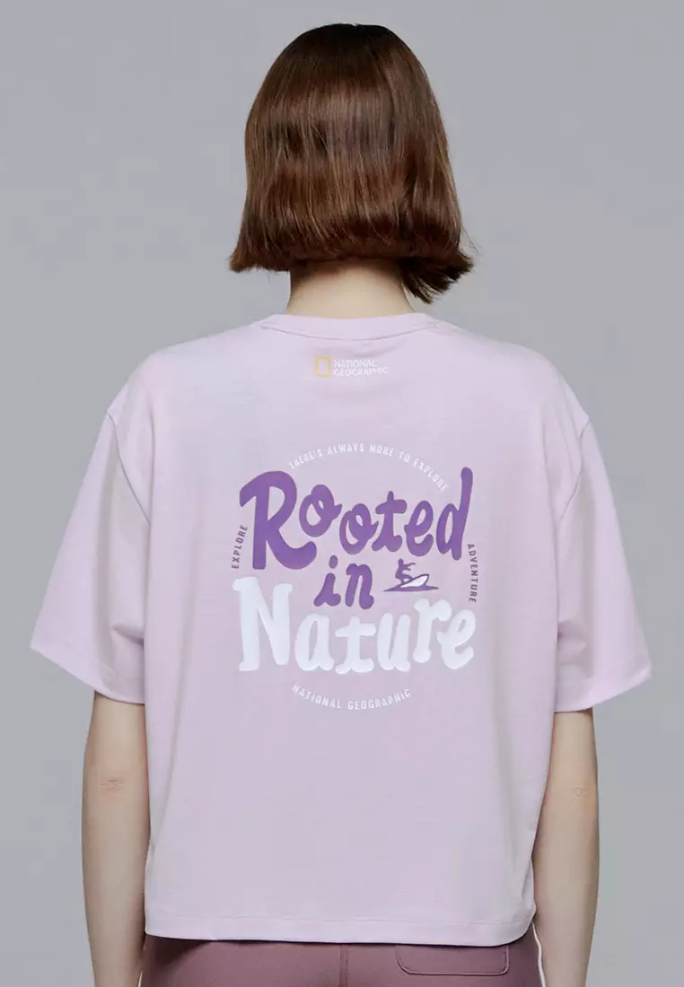 【NATIONAL GEOGRAPHIC】Women's Dryseal Graphic Crop T-Shirt National Geographic Women's Drysil Graphic Cropped Short