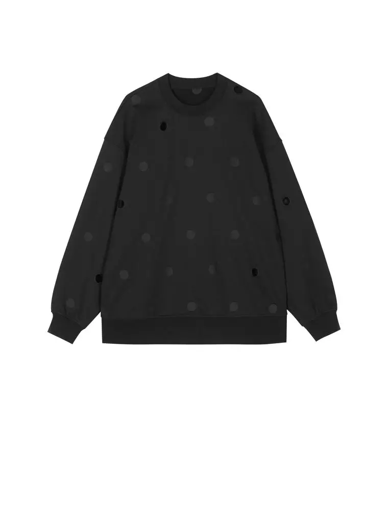 JNBY Women's Long-Sleeve Round Neck Lace-Up Hoodie