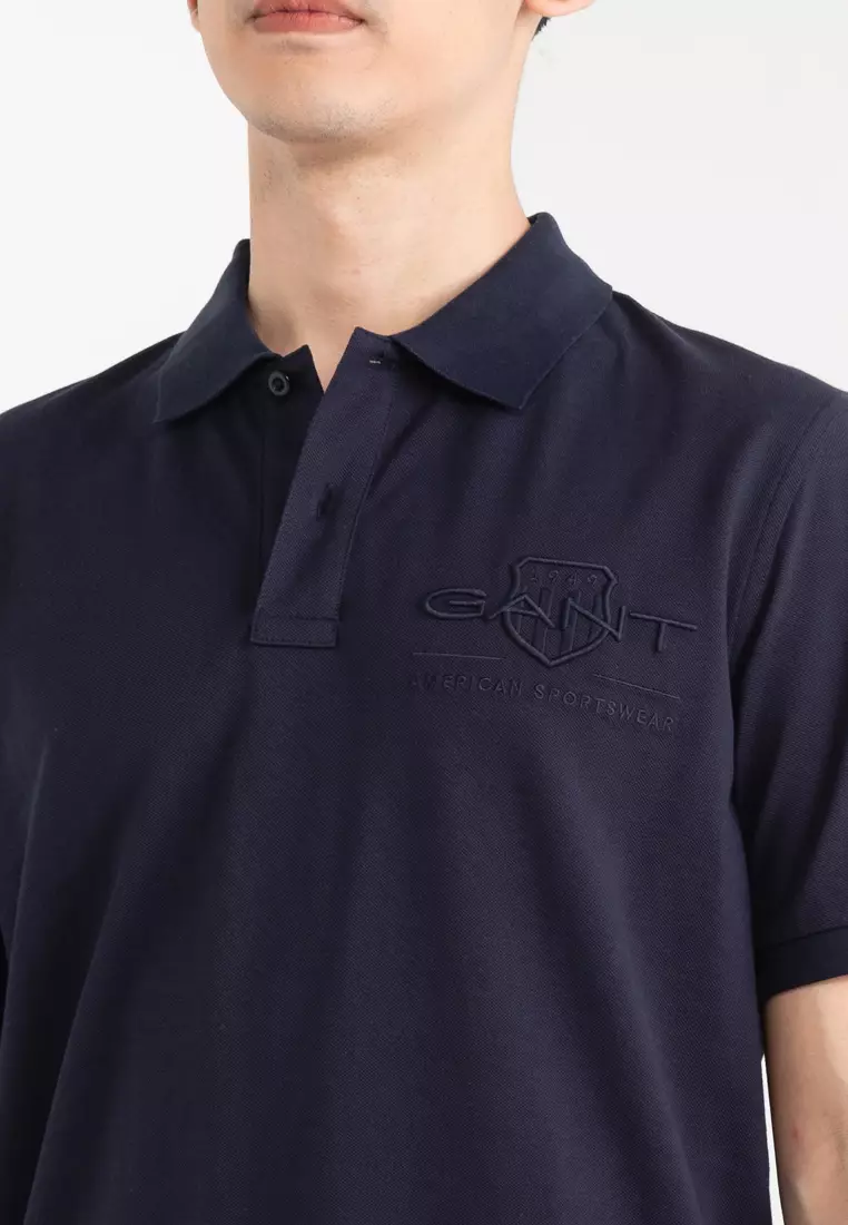 Tonal Shield Polo Shirt