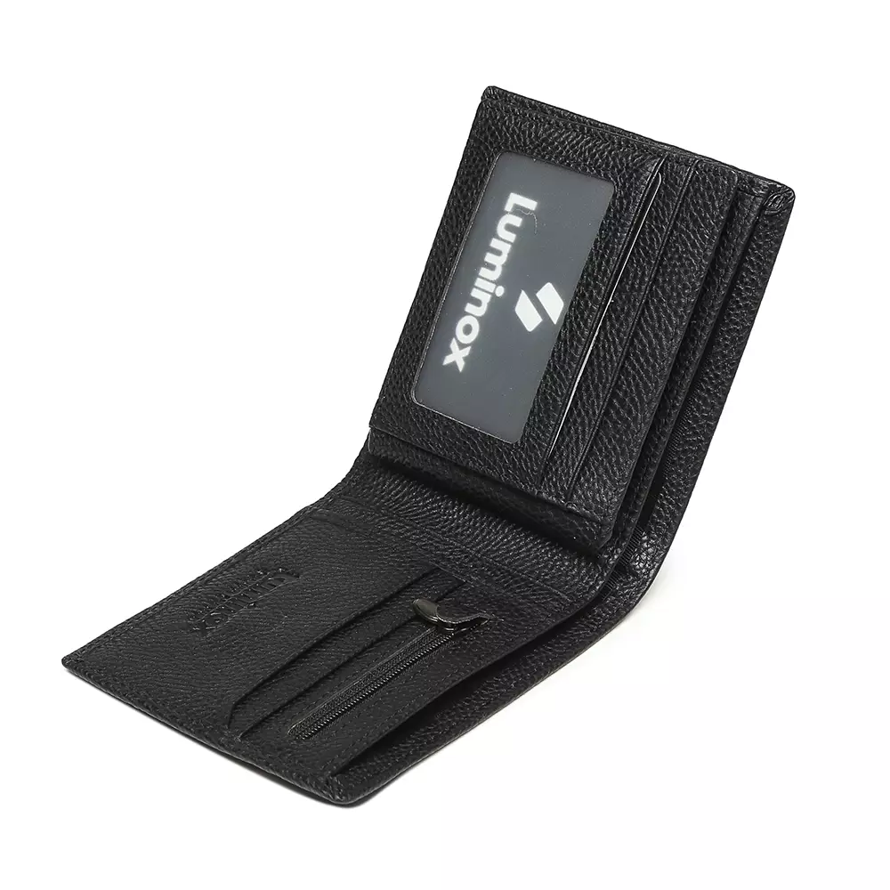 Luminox Helios Dompet Pria Lipat Dompet Kulit Asli - Free Box Exclusive