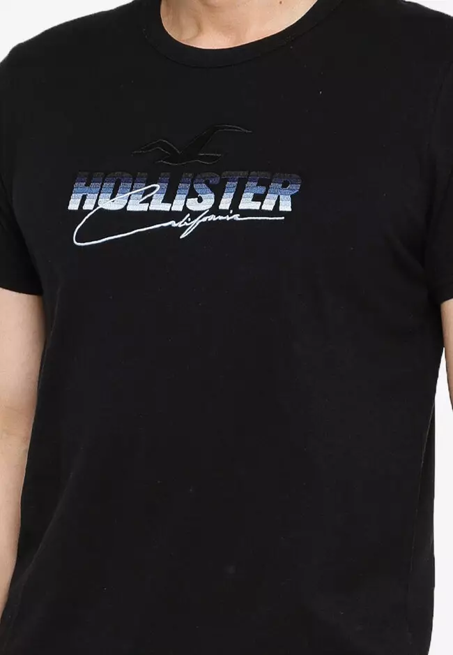 Hollister tech logo t-shirt in white