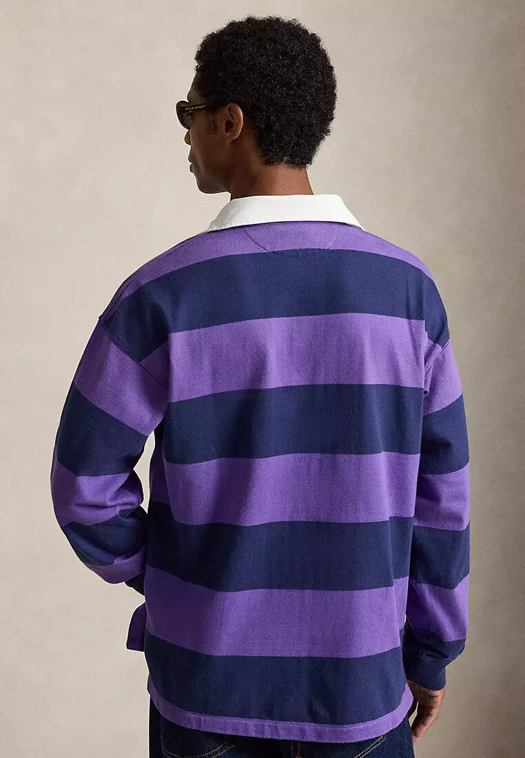 Big Fit Striped Jersey Rugby Shirt