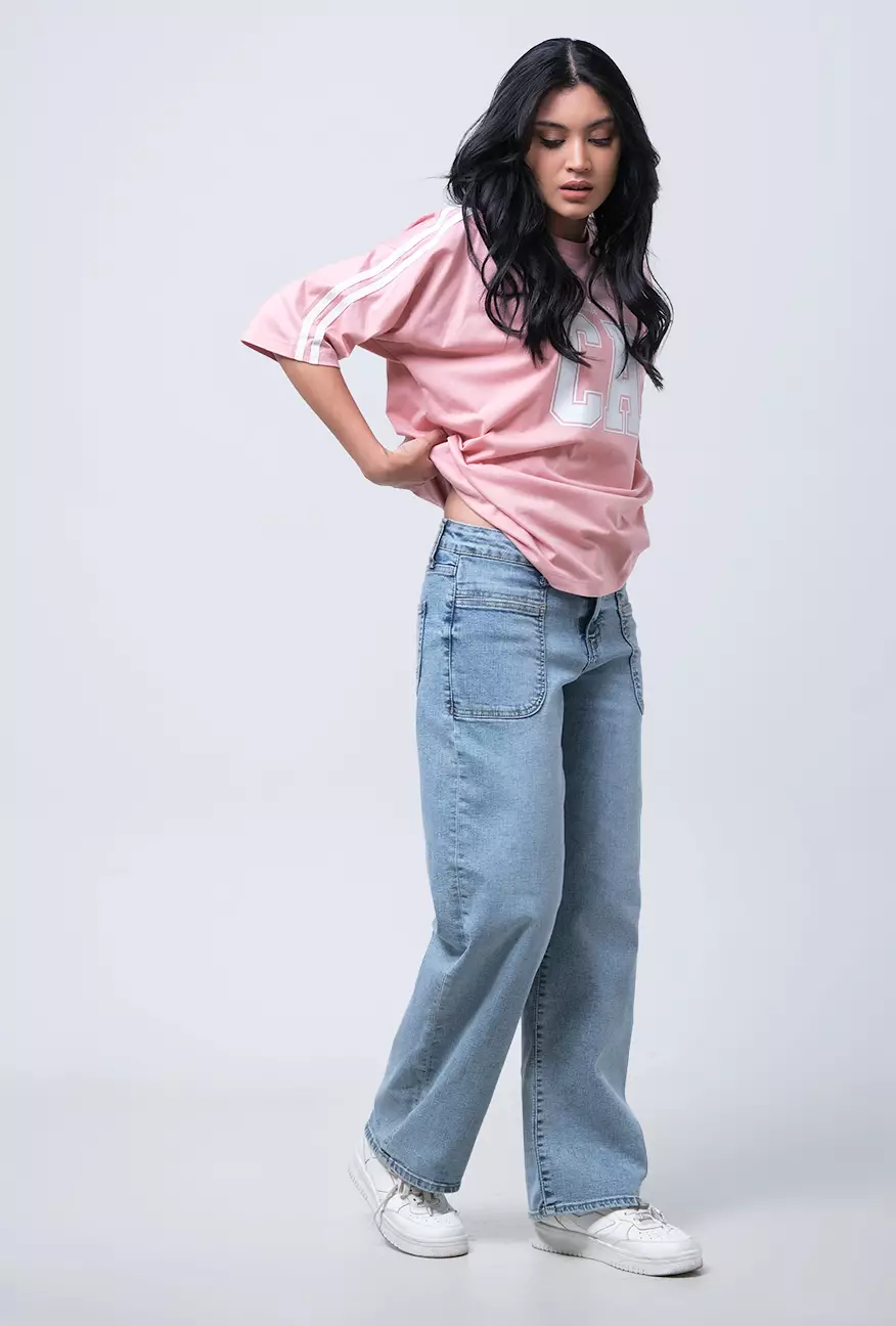 Kaos Wanita Nadlin Pink