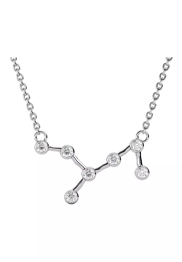 White gold crystal necklace hotsell