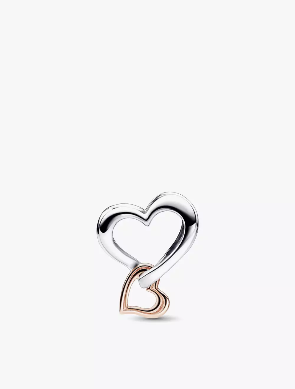 Heart sterling silver and 14k gold-plated charm