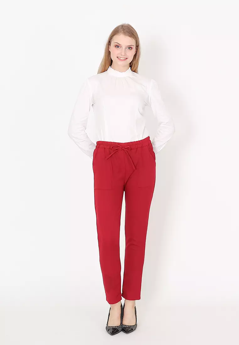 Emerald Maroon Pants