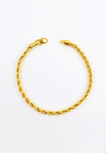 Arthesdam Jewellery gold Arthesdam Jewellery 916 Gold Hollow Rope Bracelet - 19.5cm A60F6AC1AB1480GS_1