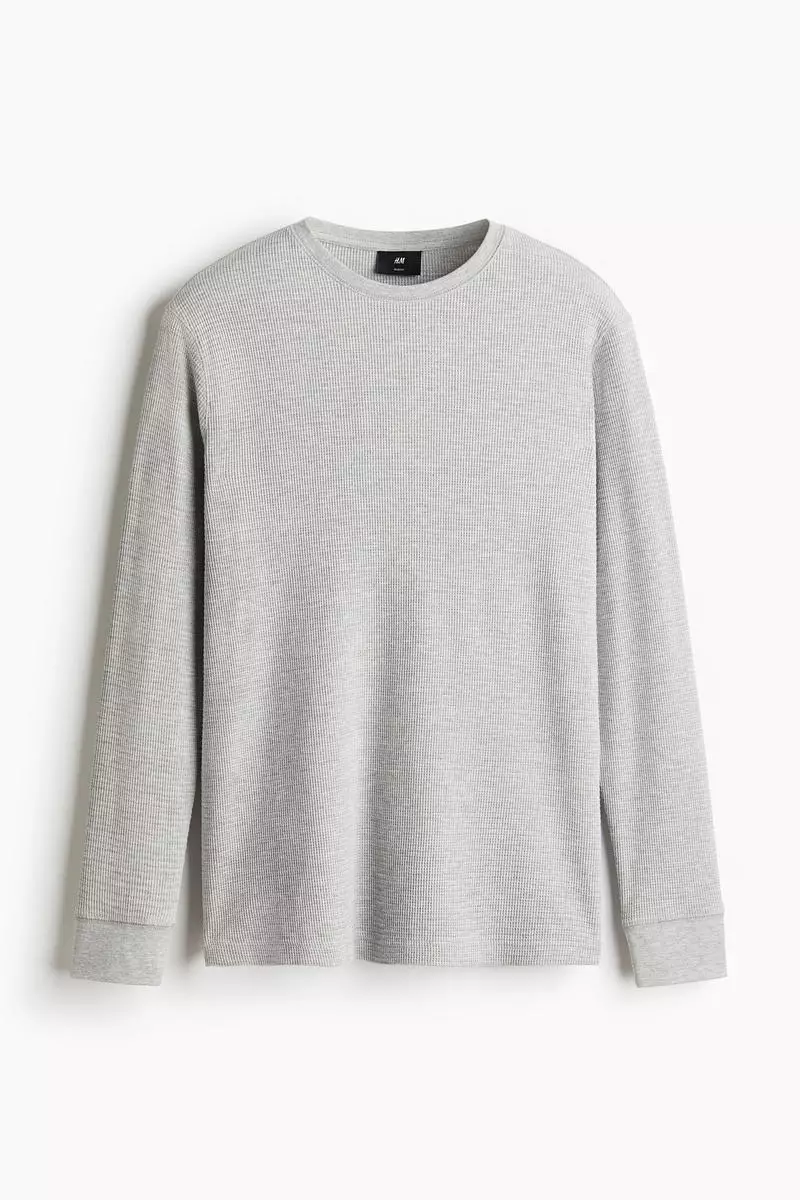 Slim Fit Waffled jersey top