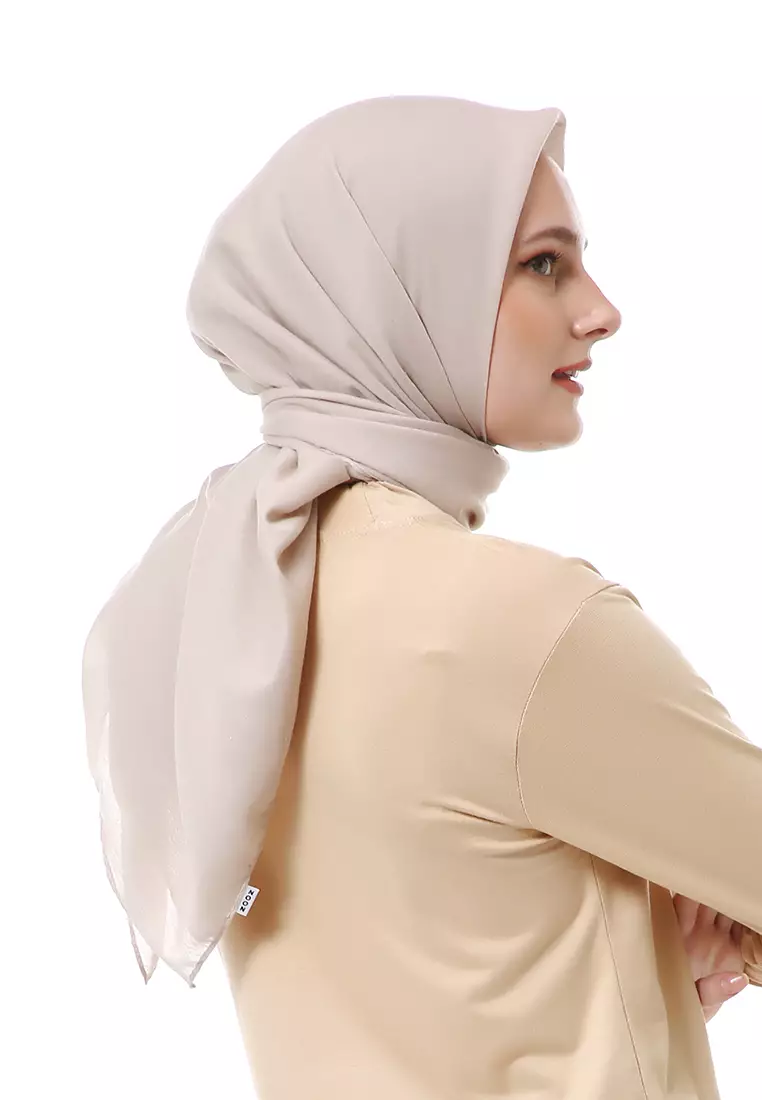 Vierra Jilbab Segiempat Paris Polos Premium Best Style - Mocca