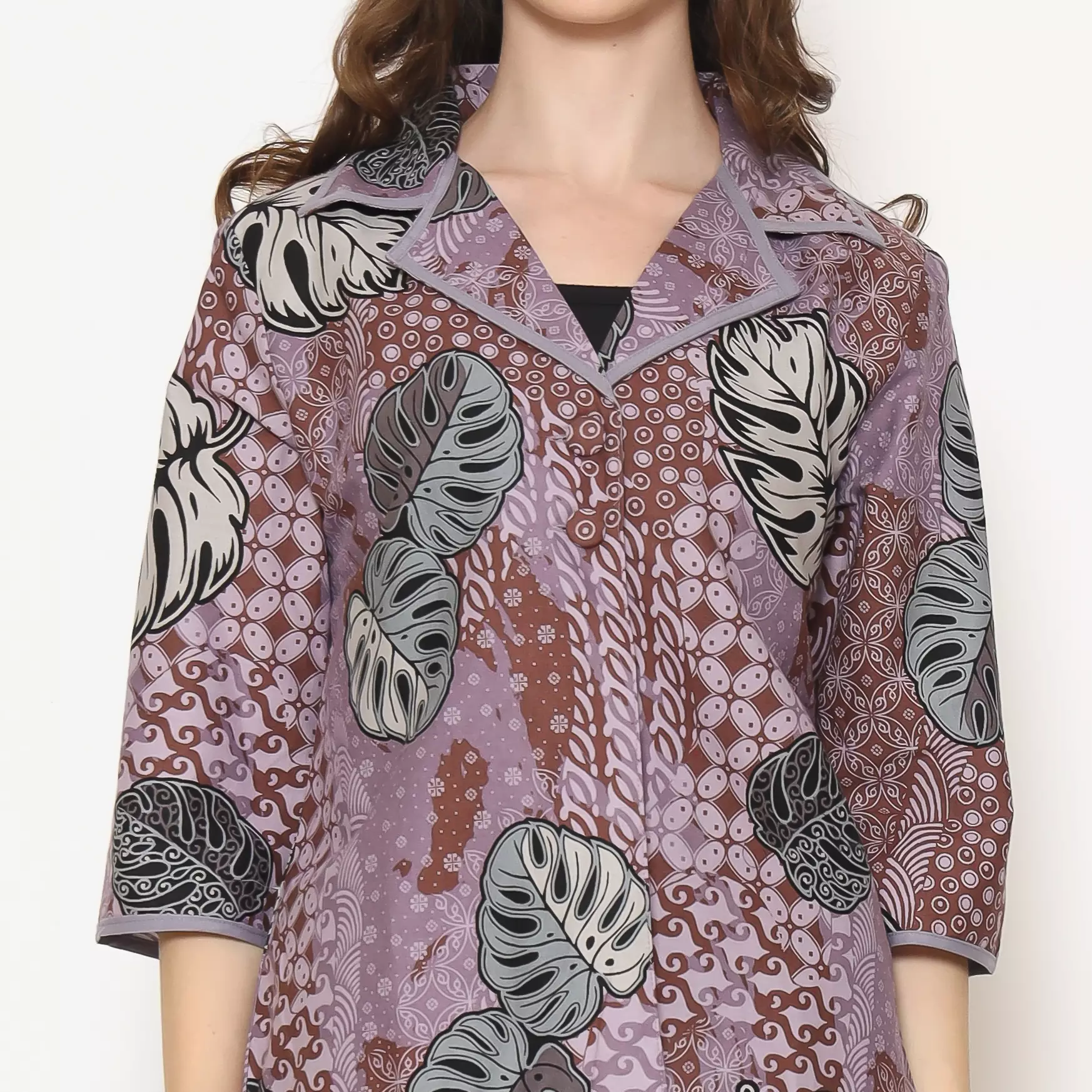 Blazer Batik Wanita - Bhatara Batik Kirei - Atasan Batik Modern Lengan Panjang