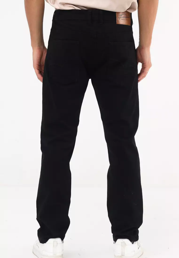 Colored Long Pants Slim Tapered Stretch