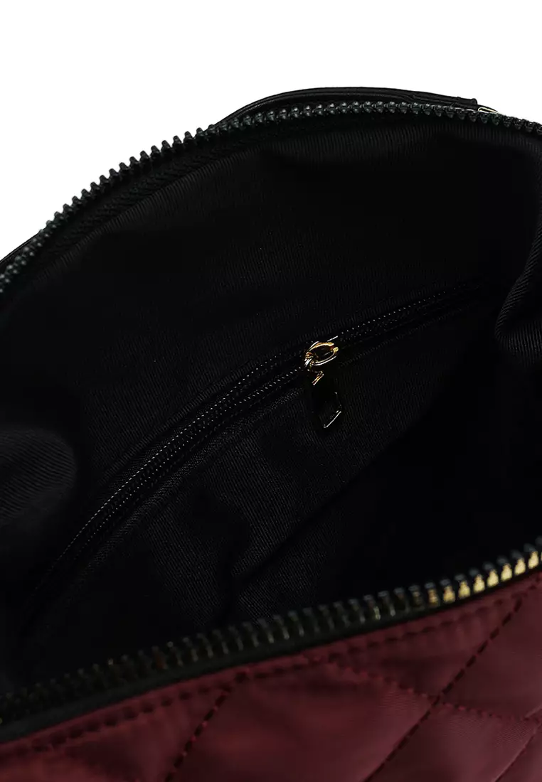 Quilted Nylon Convertible Shoulder Bag